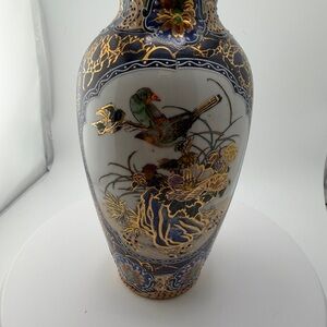 Vintage Hand Painted Satsuma-style Porcelain Vase